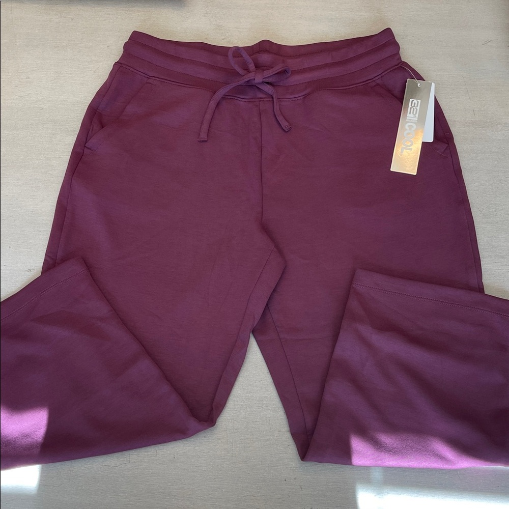 32 Degrees Womens Purple Sweat Capris